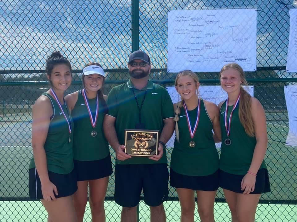 Girls doubles teams face each other in district finals