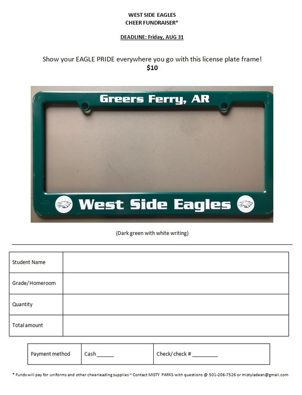 Cheerleaders Selling License Plate Holders